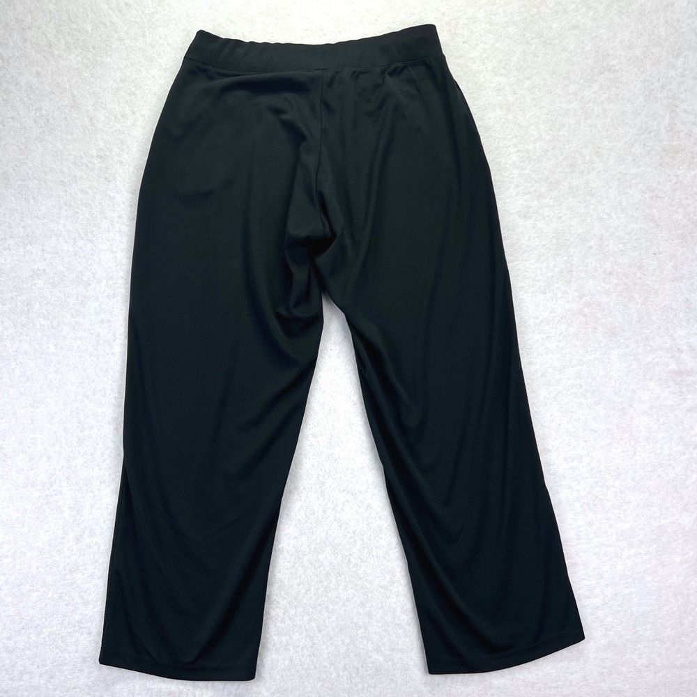 Nike Athletic‎ Wide Leg Sweatpants Womens XL Black Dry Fit Activewear Workout - Picture 3 of 8